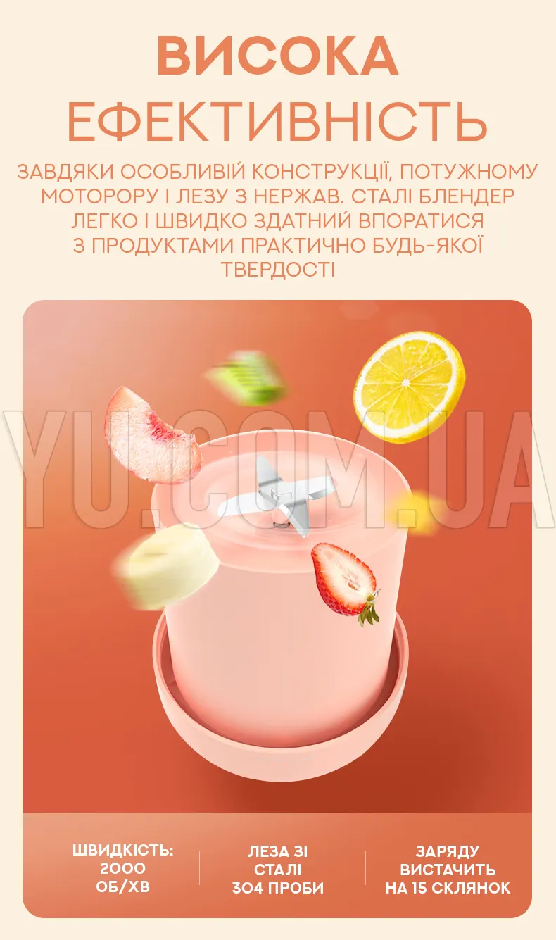 Портативний блендер-пляшка Mini Fresh Juicer купити Портативний блендер-пляшка Mini Fresh Juicer купити